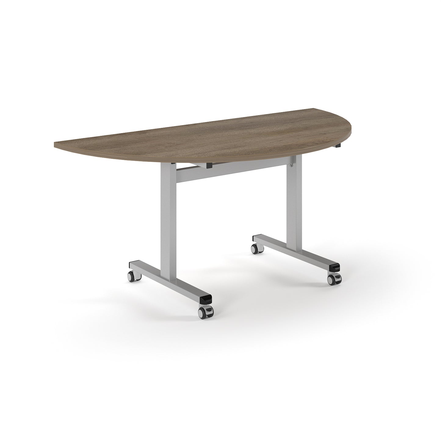 Semi circular flip top meeting table - PROFL16S-S-NO