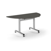 Semi circular flip top meeting table