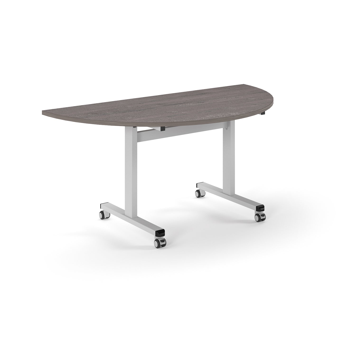 Semi circular flip top meeting table - PROFL16S-WH-GO