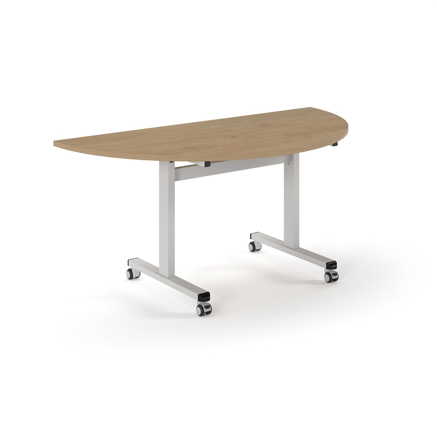 Semi circular flip top meeting table - PROFL16S-WH-KO