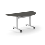 Semi circular flip top meeting table