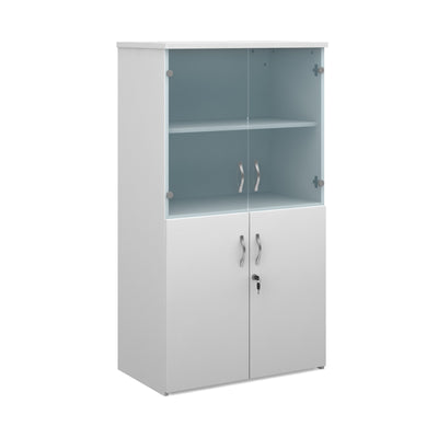 Duo combination unit with glass upper doors - R1440COMD-WH