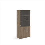 Universal combination unit with glass upper doors