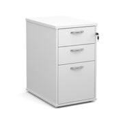 Desk High Pedestal 600mm With Silver Handles - in multiple colours available