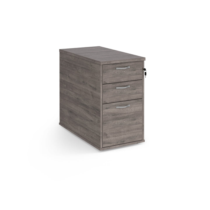 Desk high pedestal 800mm with silver handles