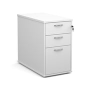 Desk high pedestal 800mm with silver handles