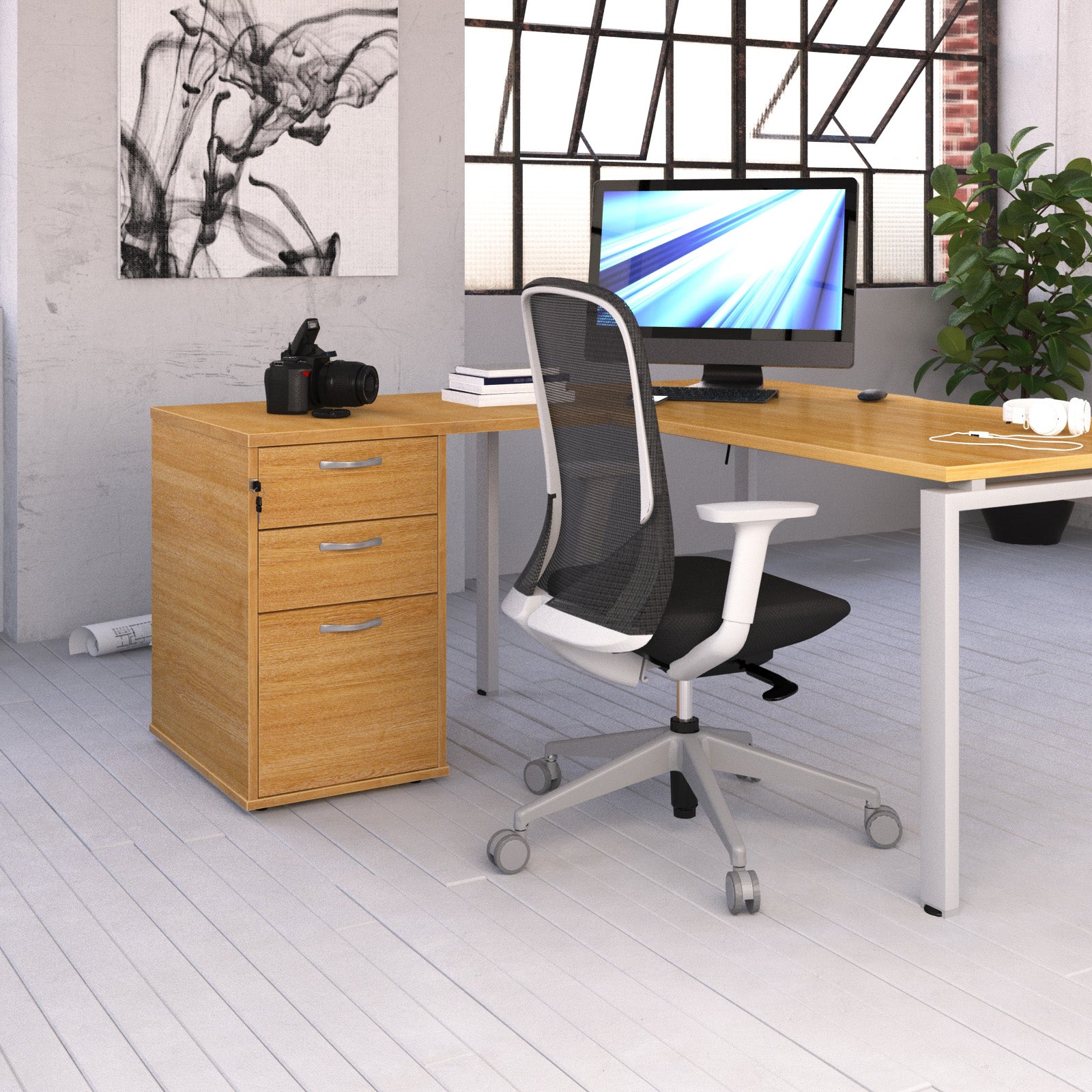 Desk extension pedestal