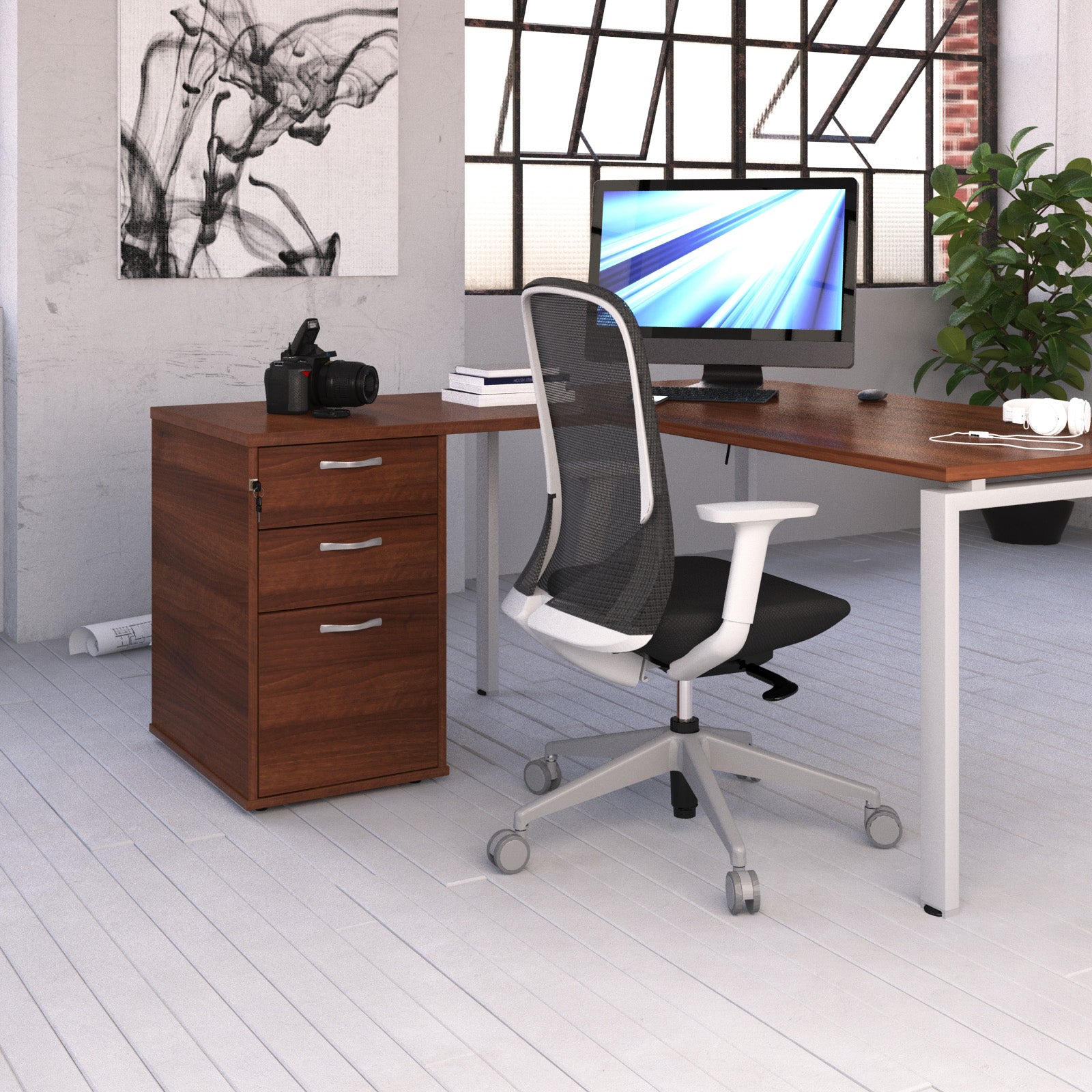Desk extension pedestal
