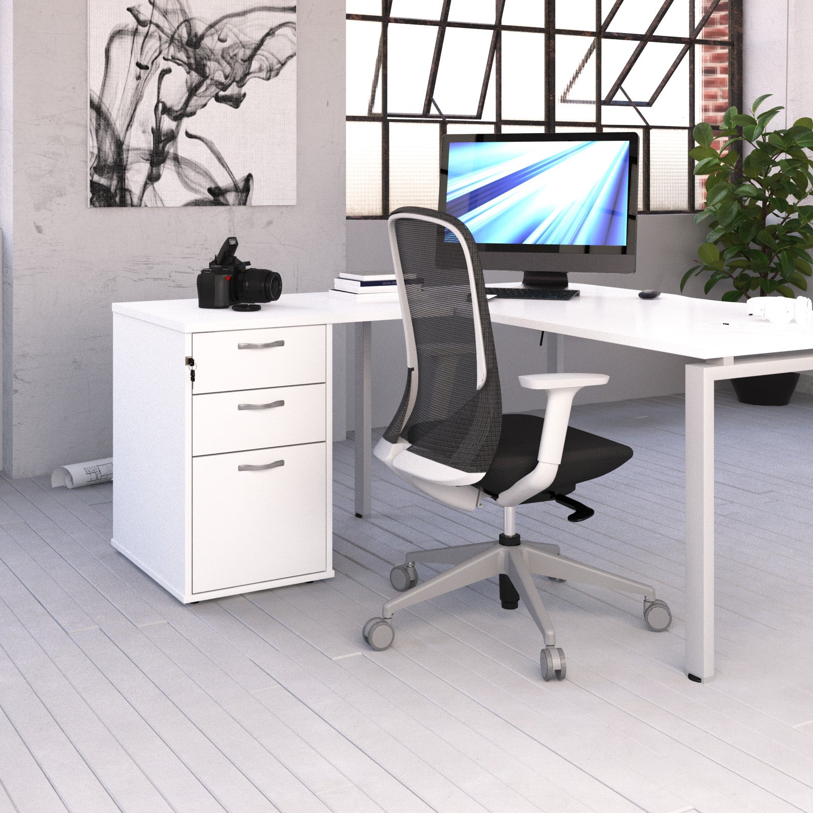 Desk extension pedestal