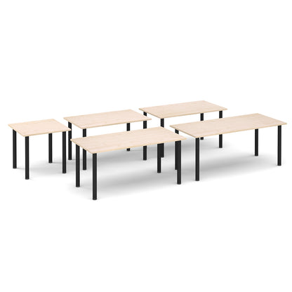 Semi circular radial leg meeting table