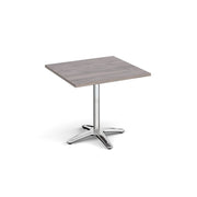 Roma square dining table with 4 leg base