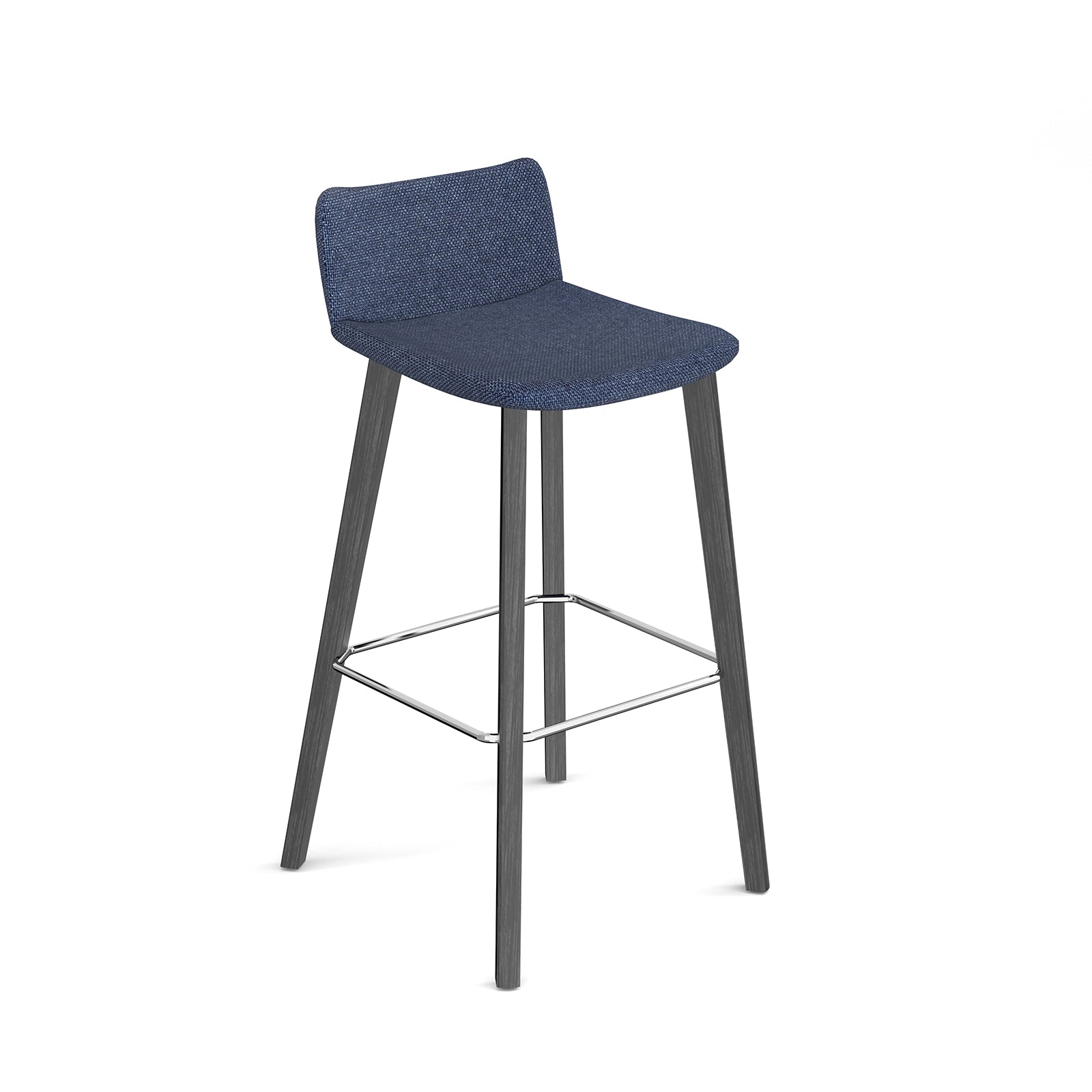 Remy high stool with wooden legs - REM-HS-K