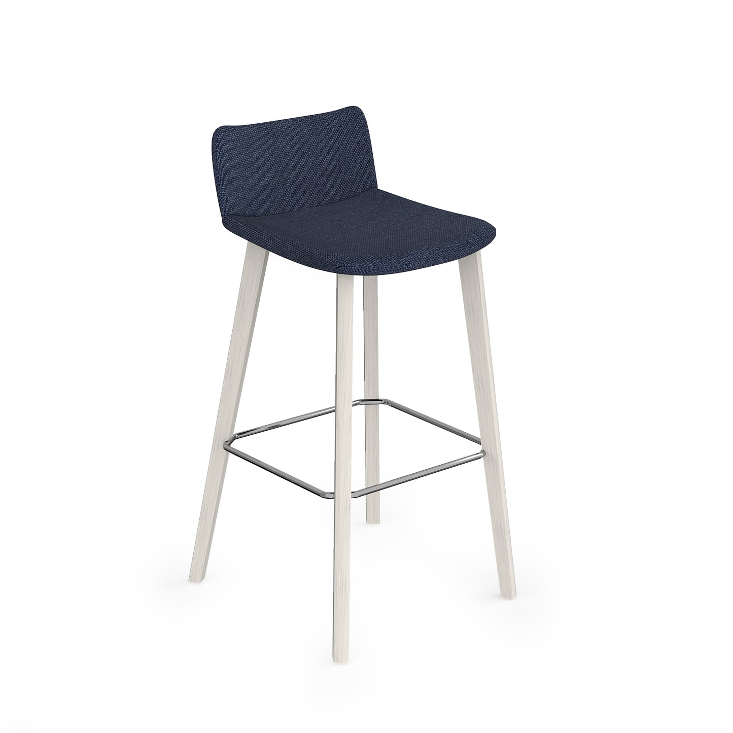 Remy high stool with wooden legs - REM-HS-WH
