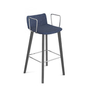 Remy high stool with wooden legs