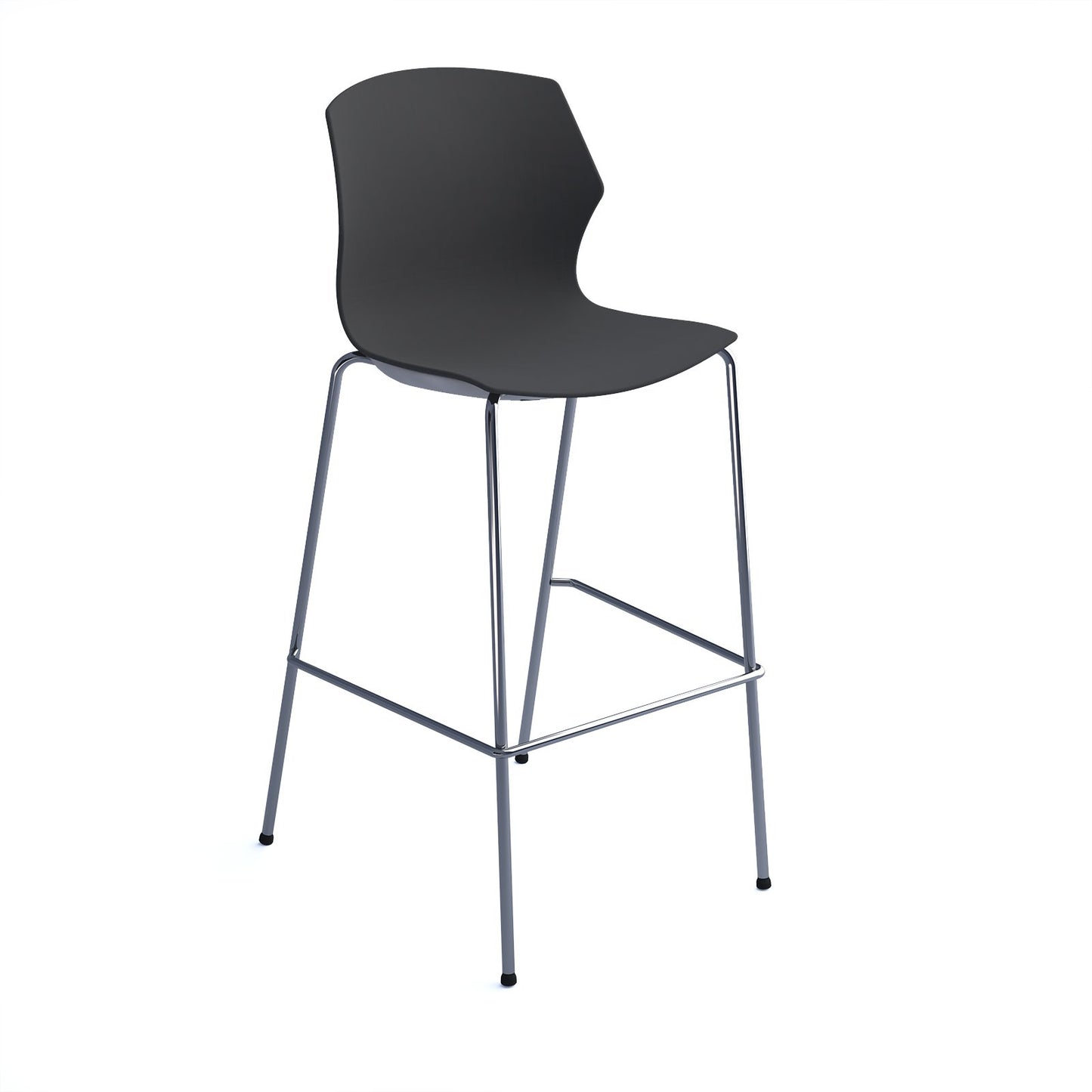 Roscoe high stool with chrome frame