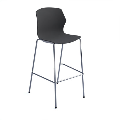 Roscoe high stool with chrome frame