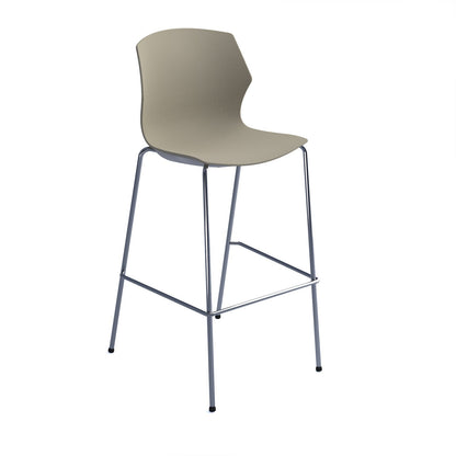 Roscoe high stool with chrome frame