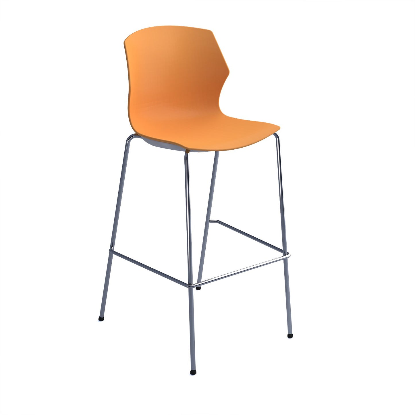 Roscoe high stool with chrome frame