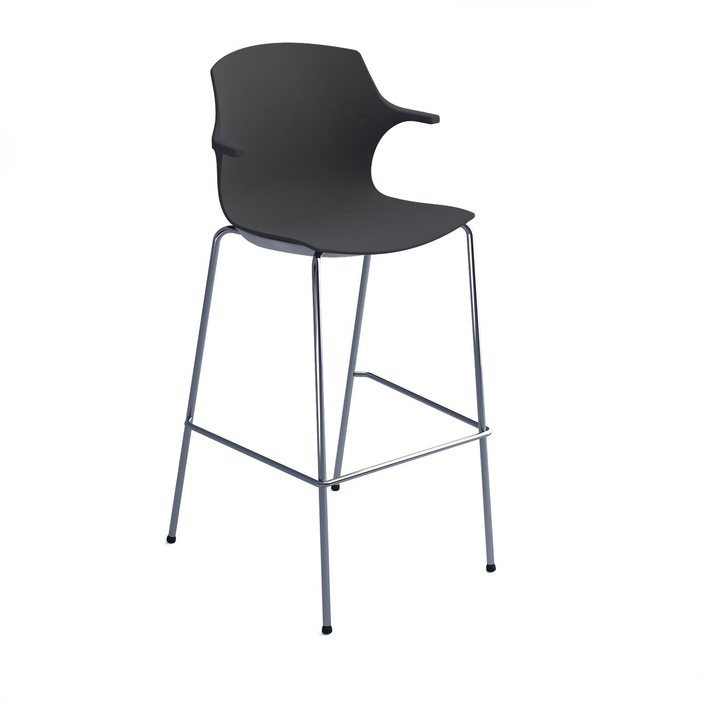 Roscoe high stool with chrome frame