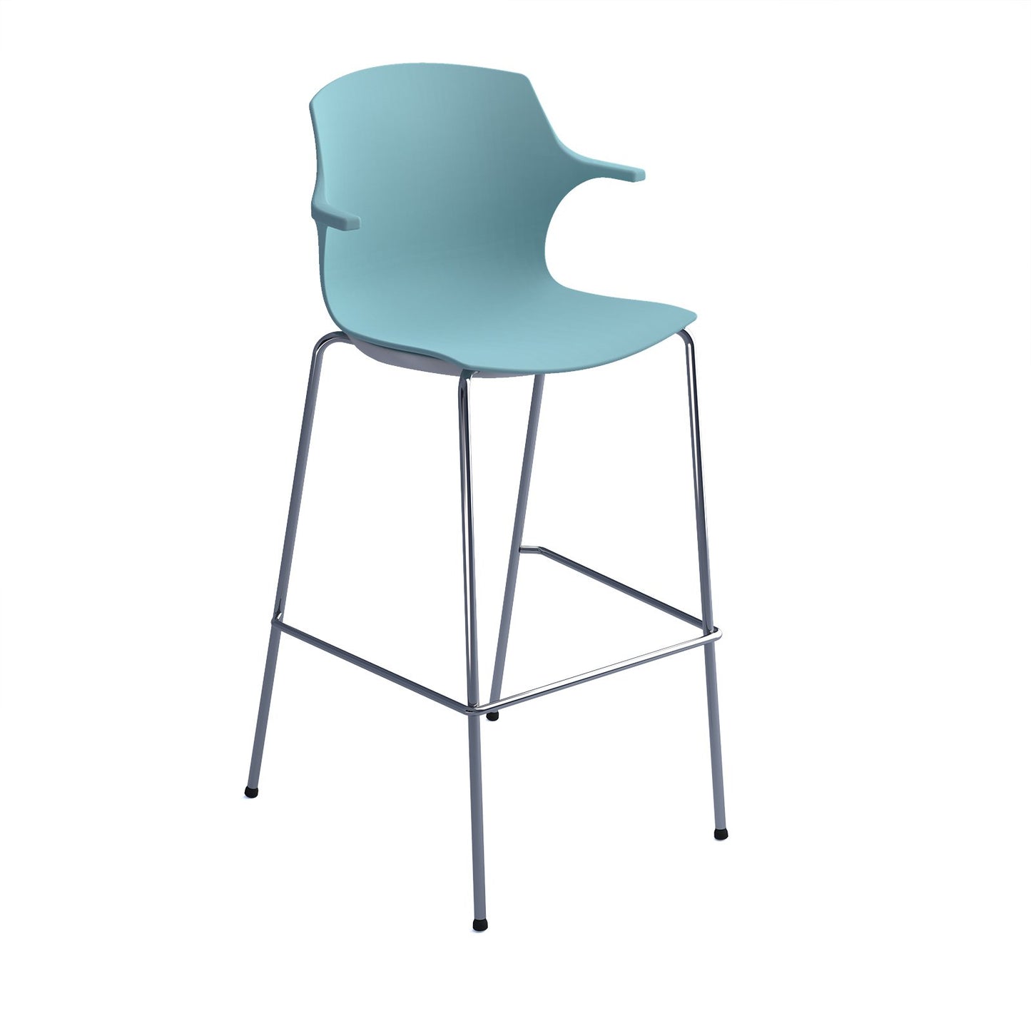 Roscoe high stool with chrome frame