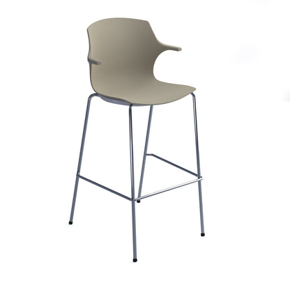 Roscoe high stool with chrome frame