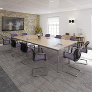 Santana 4 leg stacking chair fully upholstered