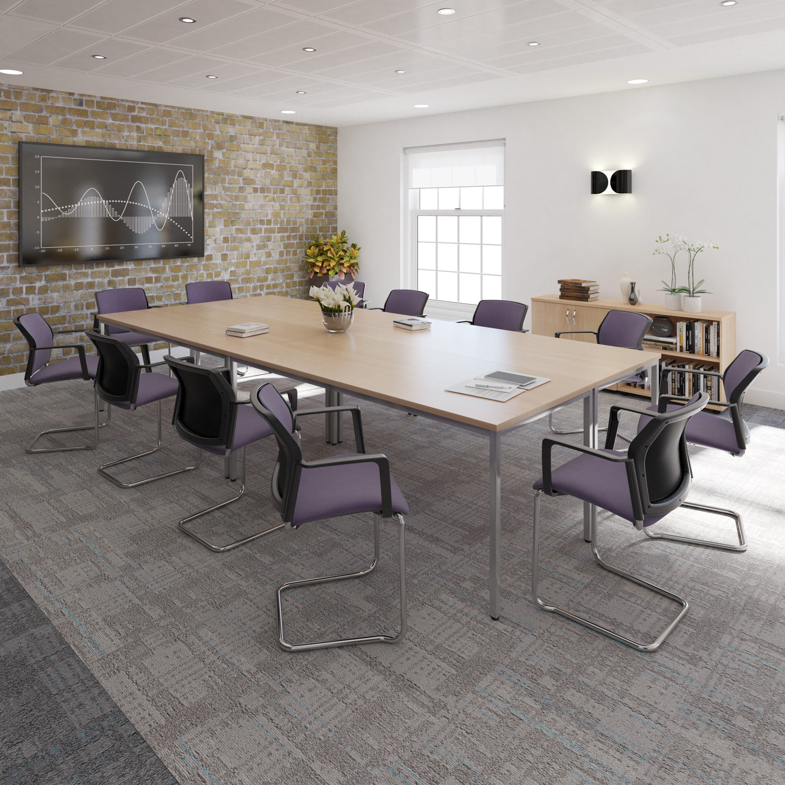 Santana 4 leg stacking chair fully upholstered