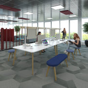 Saxon worktable with high level tool rail