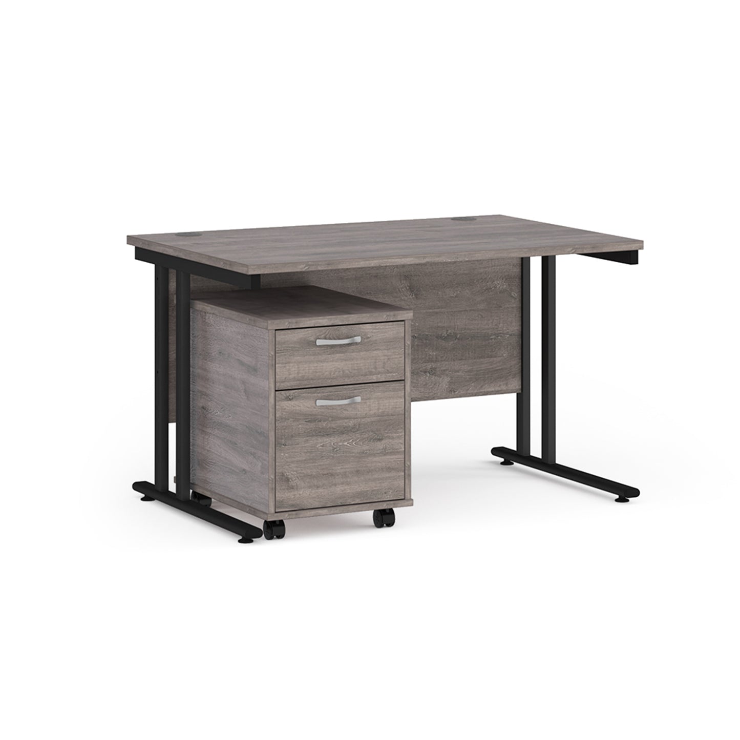 Maestro 25 desk 800mm with 2 drawer pedestal - SBK212GO