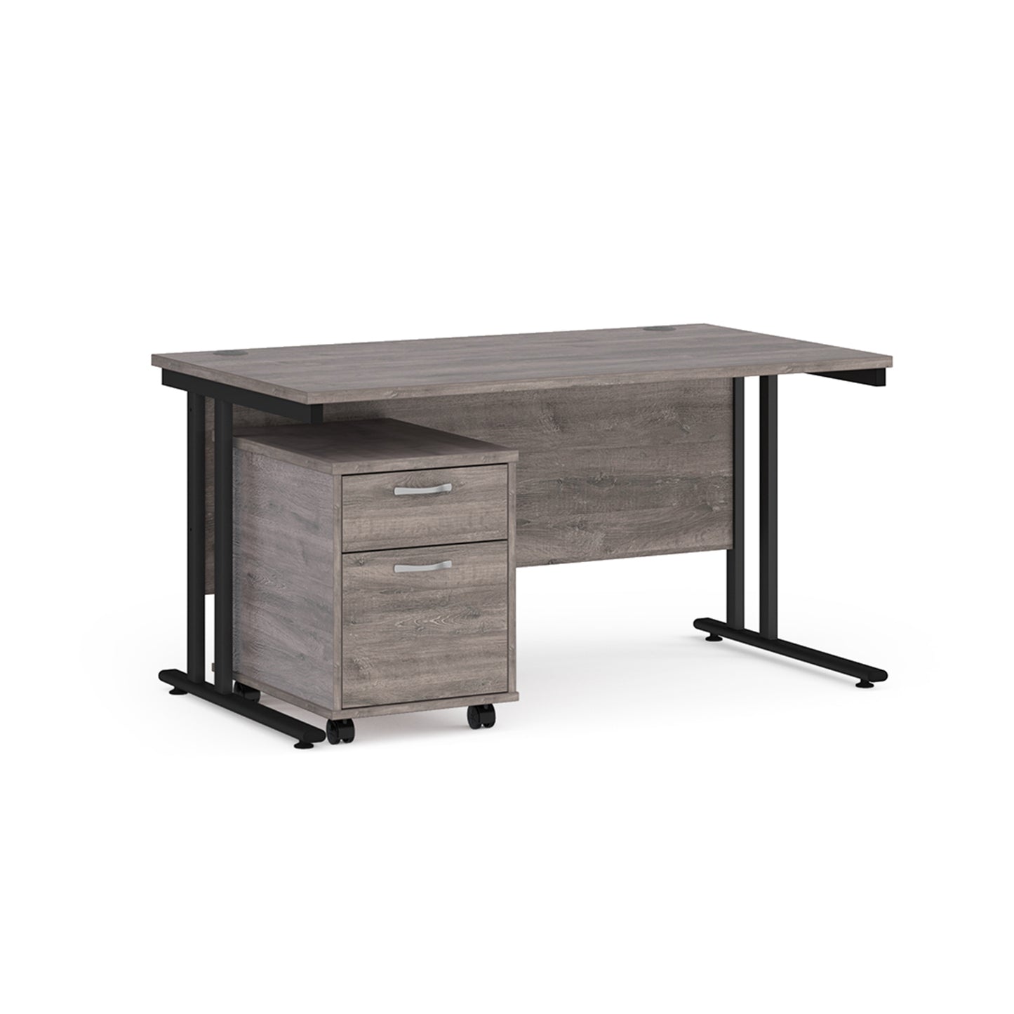 Maestro 25 desk 800mm with 2 drawer pedestal - SBK214GO