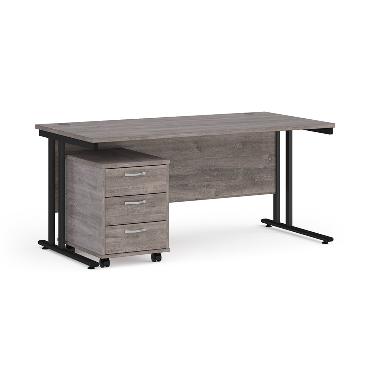 Maestro 25 desk 800mm with 3 drawer pedestal - SBK316GO