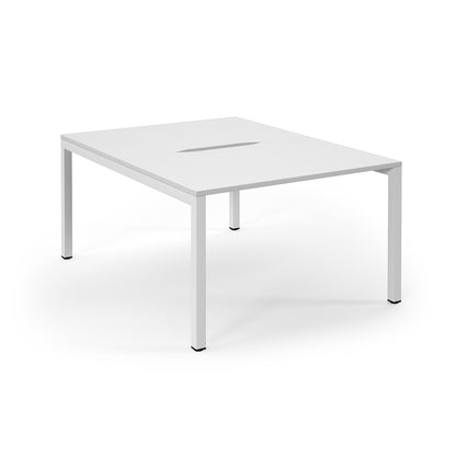 Connex 2 back to back desks 1600mm deep - SCO1216-WH-WH