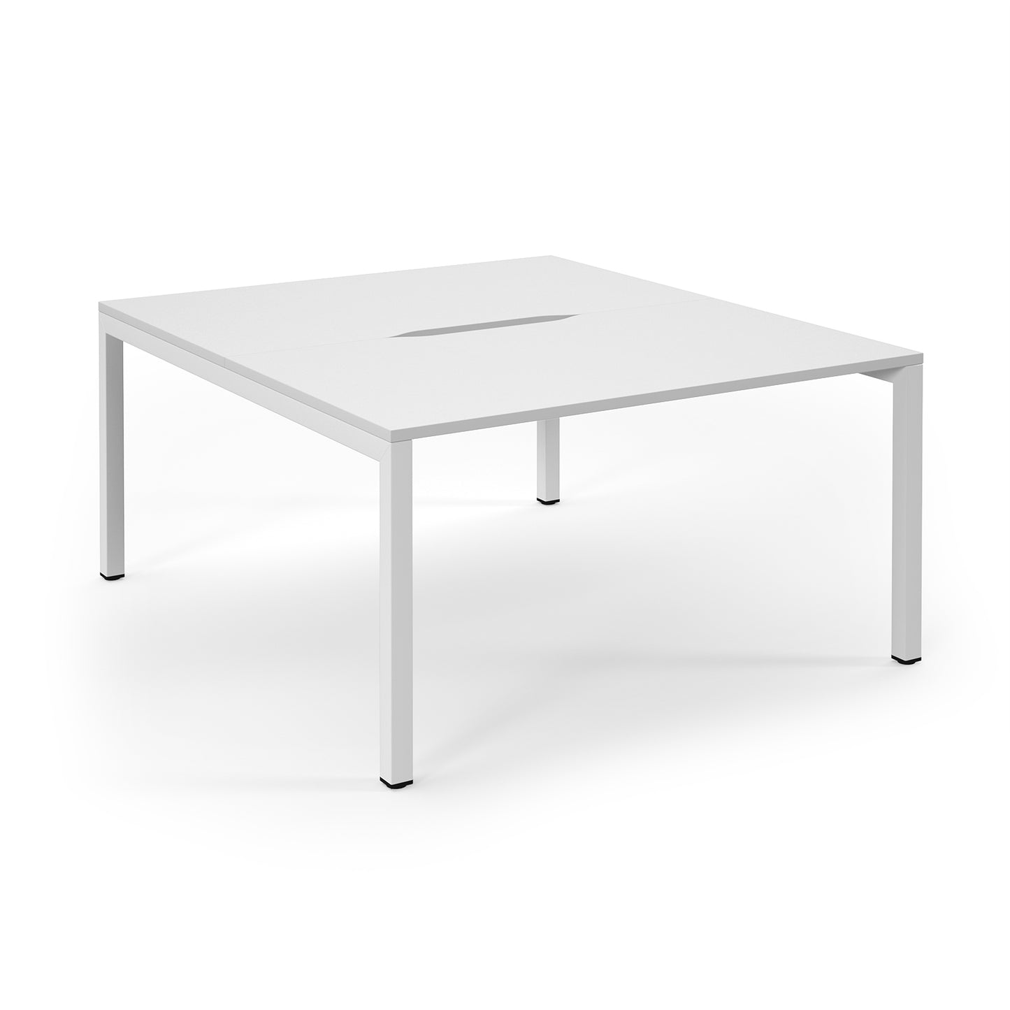 Connex 2 back to back desks 1600mm deep - SCO1416-WH-WH