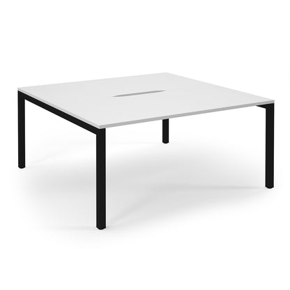 Connex 2 back to back desks 1600mm deep - SCO1616-K-WH