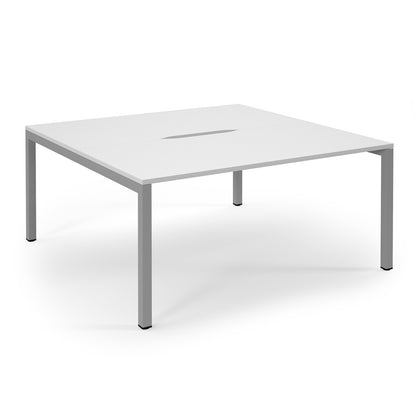 Connex 2 back to back desks 1600mm deep - SCO1616-S-WH