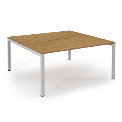 Connex 2 back to back desks 1600mm deep - SCO1616-WH-O
