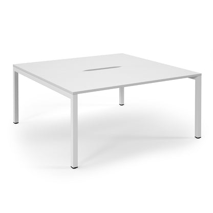 Connex 2 back to back desks 1600mm deep - SCO1616-WH-WH