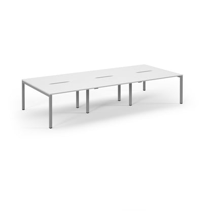 Connex 2 Triple Back to Back Desks - SCO3616-S-WH