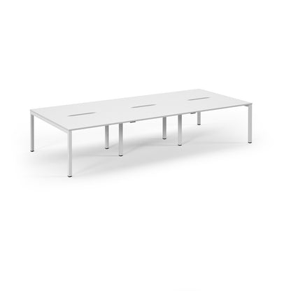 Connex 2 Triple Back to Back Desks - SCO3616-WH-WH
