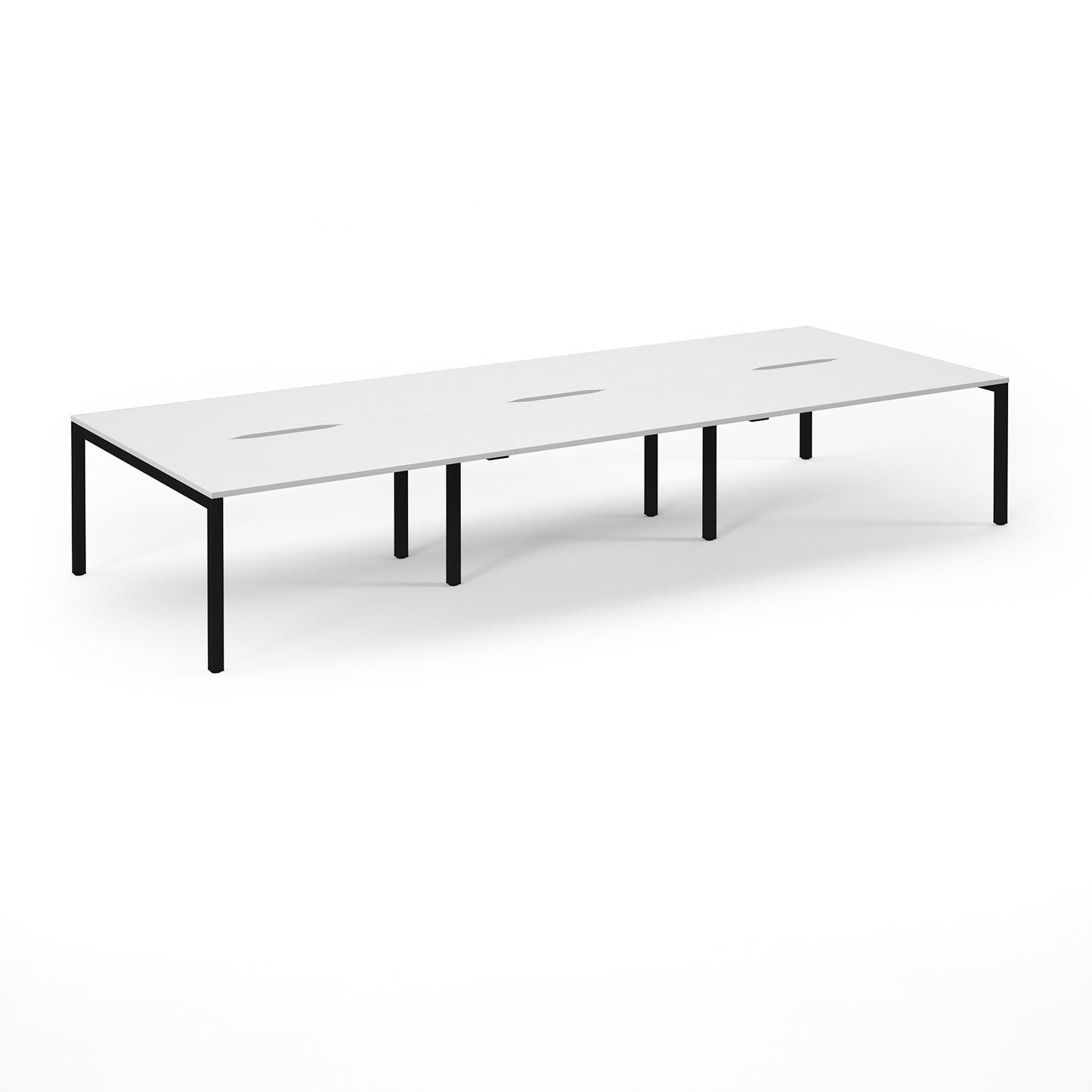 Connex 2 Triple Back to Back Desks - SCO4216-K-WH
