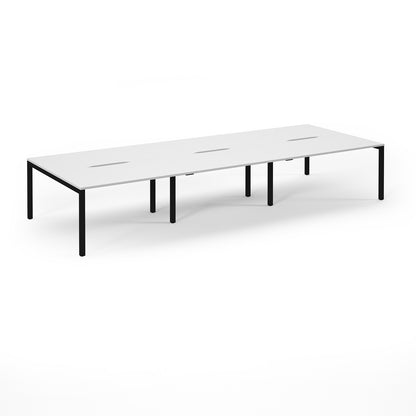 Connex 2 Triple Back to Back Desks - SCO4216-K-WH