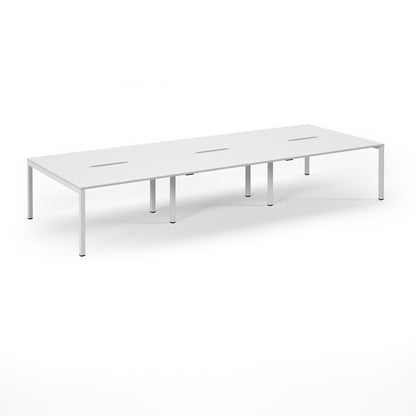 Connex 2 Triple Back to Back Desks - SCO4216-WH-WH