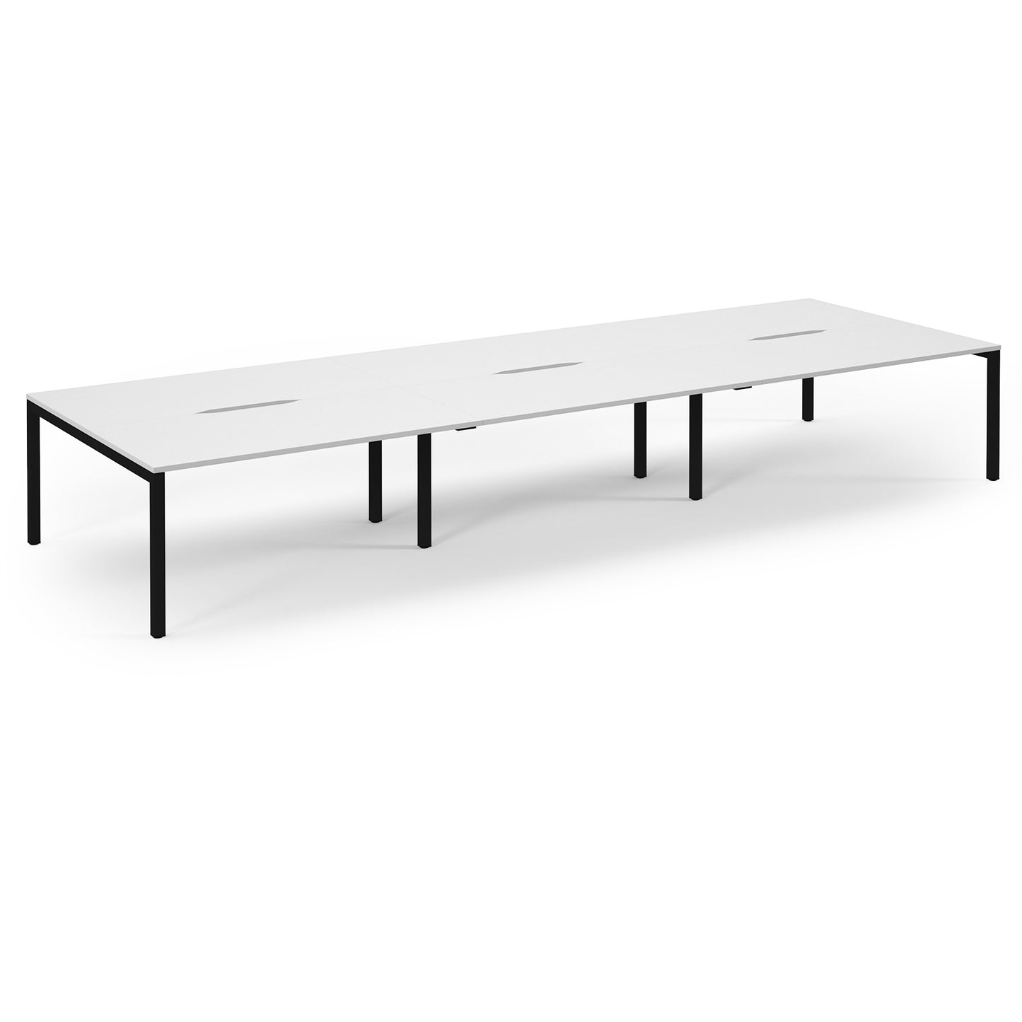Connex 2 Triple Back to Back Desks - SCO4816-K-WH