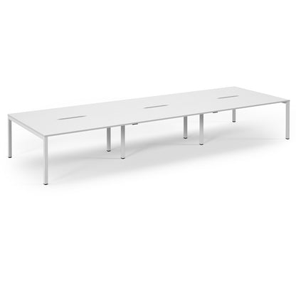 Connex 2 Triple Back to Back Desks - SCO4816-WH-WH