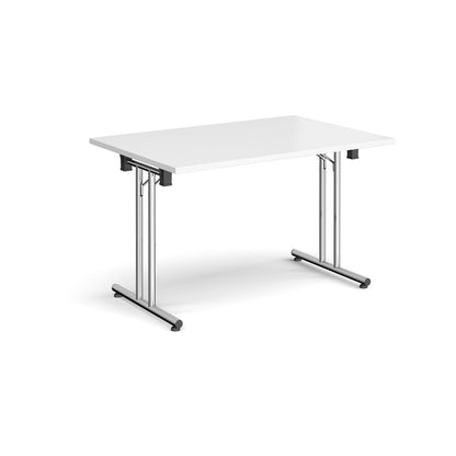 Rectangular folding leg table with straight feet - SFL1200-C-WH