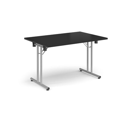 Rectangular folding leg table with straight feet - SFL1200-S-BK