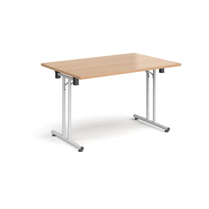 Rectangular folding leg table with straight feet - SFL1200-WH-B