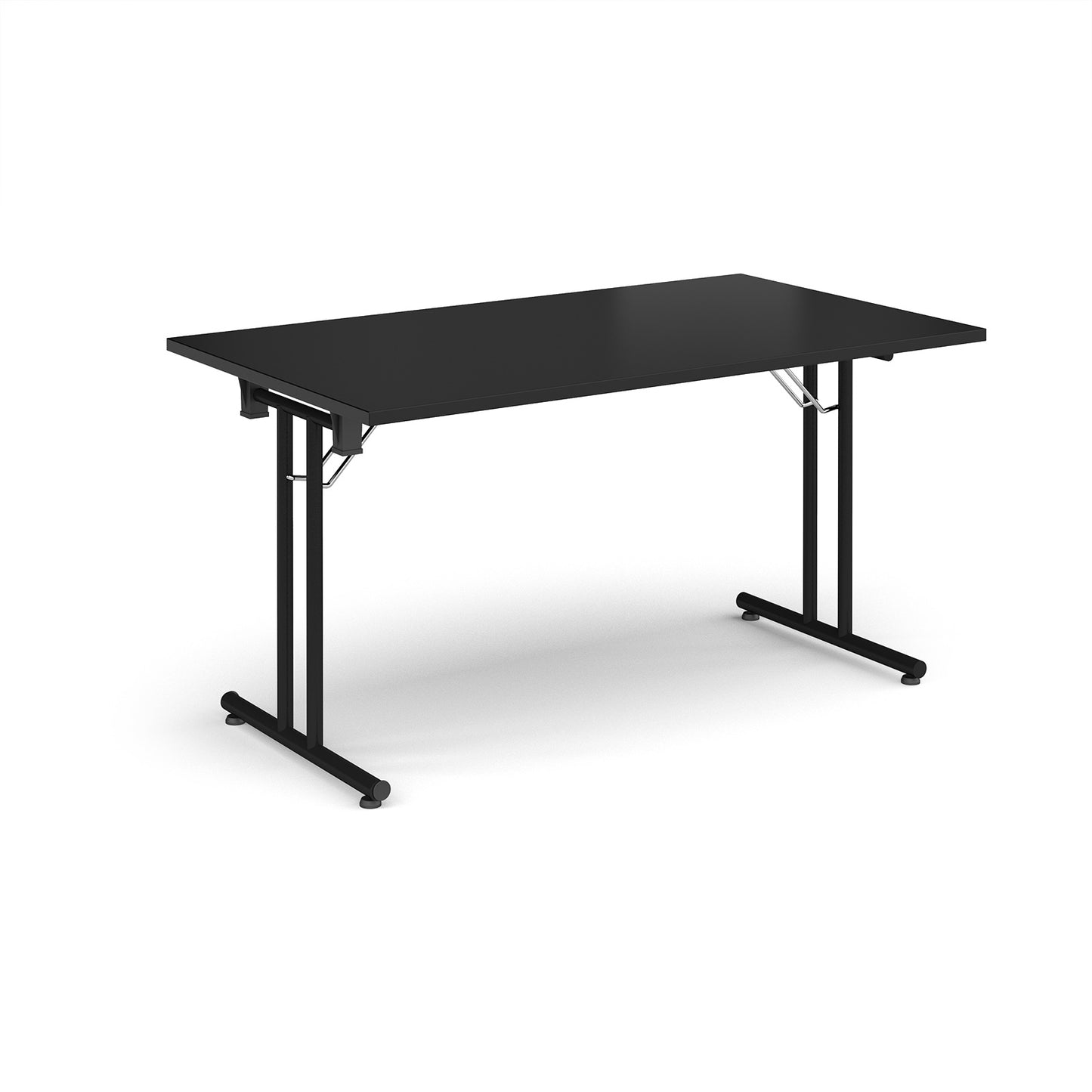 Rectangular folding leg table with straight feet - SFL1400-K-BK