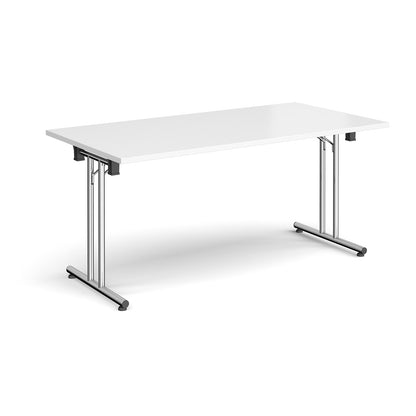 Rectangular folding leg table with straight feet - SFL1600-C-WH