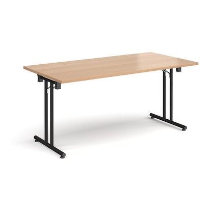 Rectangular folding leg table with straight feet - SFL1600-K-B